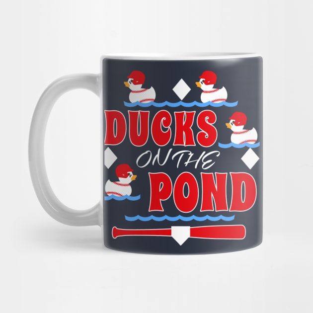 Cute Baseball Mom Ducks on the Pond Baseball Saying Funny Original by TeeCreations